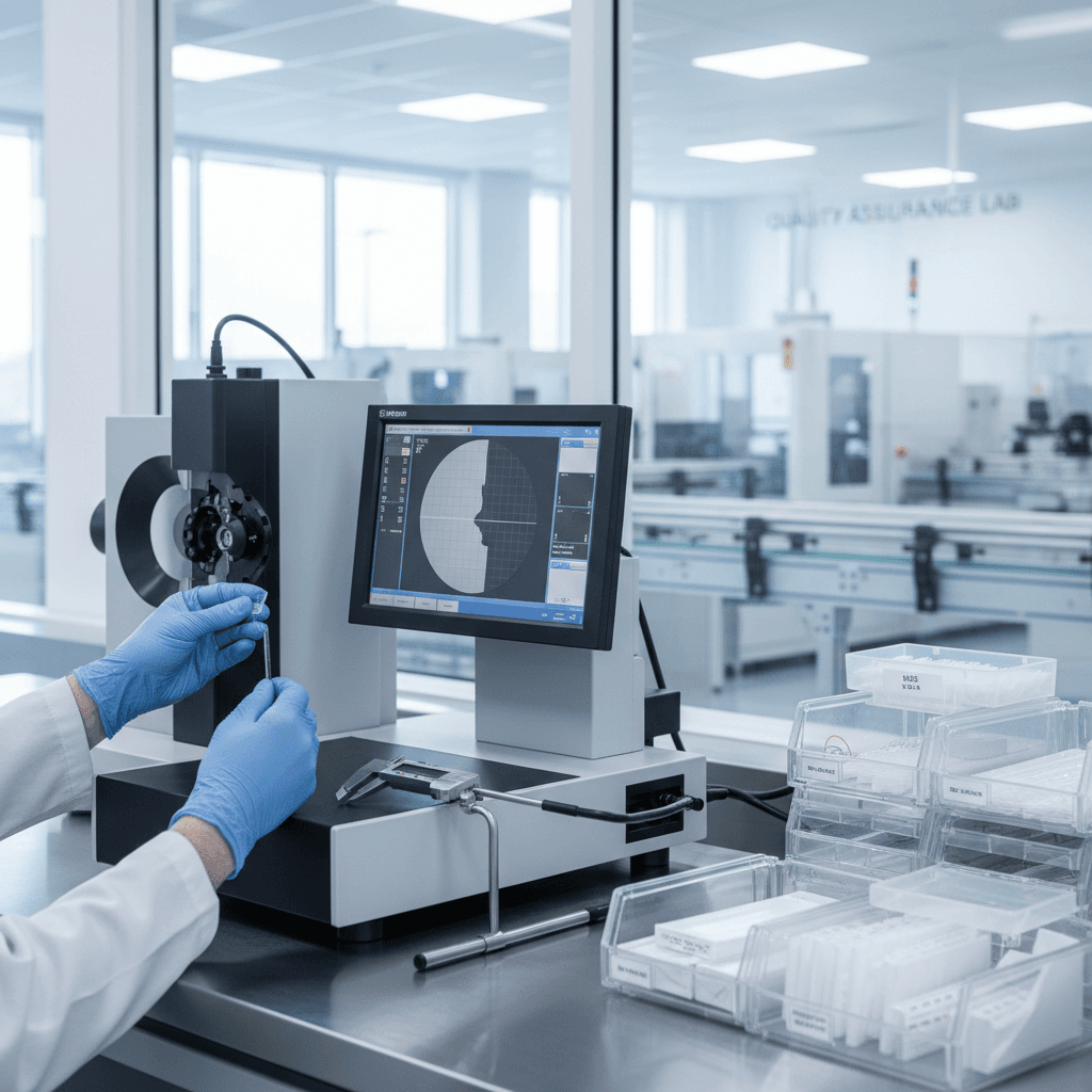 Quality control inspection of plastic film samples